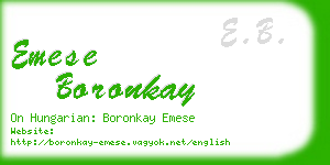 emese boronkay business card